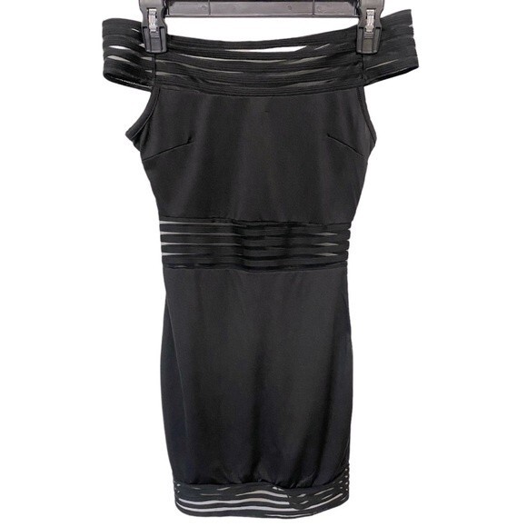 Unbranded Women’s Off Shoulder Sheer Black Dress - Picture 1 of 7
